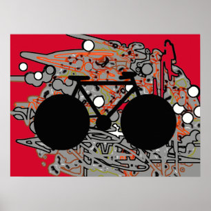 bike , bicycle ; biking / cycling poster