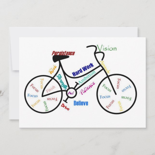 Bike, Bicycle, Cycle, Biking, Motivational Invite (Front)