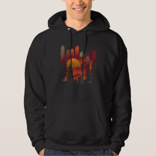 Bike Bicycle Mountains Downhill Cyclist Landscape Hoodie