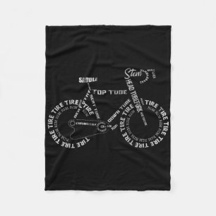 Bike Bicycle Parts Biking Cycling Bike Rider Cycli Fleece Blanket