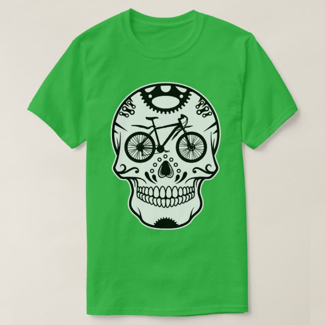 Bike  Bicycle  Skull  T-Shirt (Design Front)