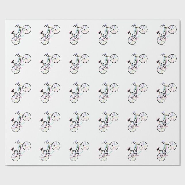 Bike, Bicycle  Sport, Motivational Words  Wrapping Paper (Flat)