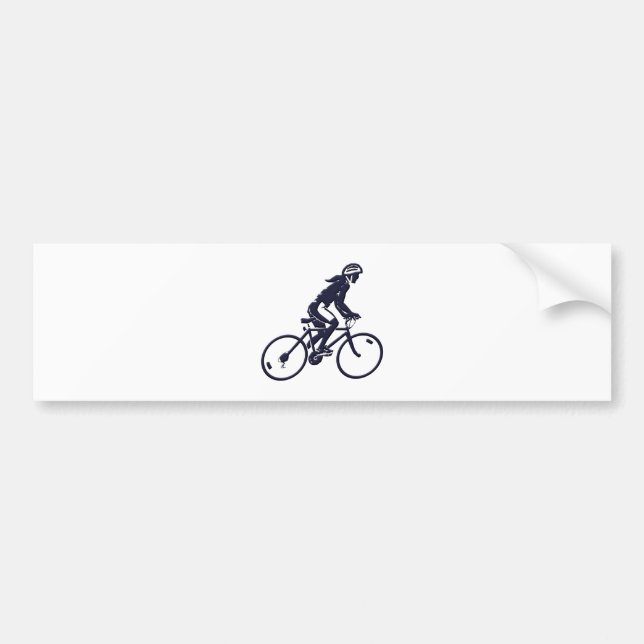 bike biker bike rider bumper sticker (Front)