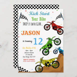 Bike Birthday Invitation 