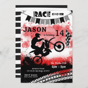 Bike Birthday Invitations 