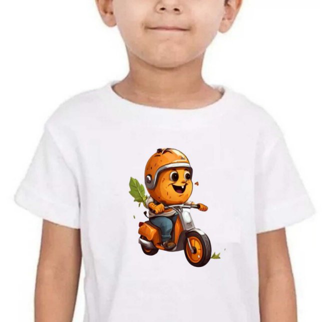 Bike Boy Print Modern Cute Kids  Baby T-Shirt (Creator Uploaded)