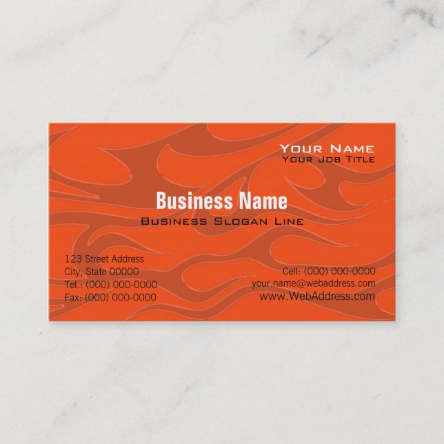 Bike Builder, Custom Paint, Chopper & Hot Rod Shop Business Card (Front)