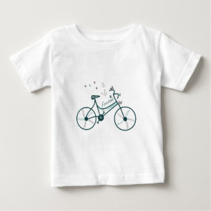 Bike Butterflies & Flowers Freedom Design Baby T-Shirt