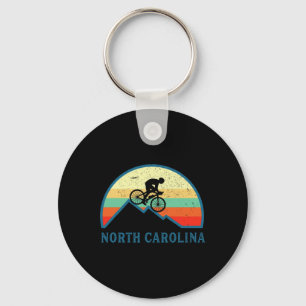 Bike Carolina North Mountain Biking Retro Mtb Mout Key Ring
