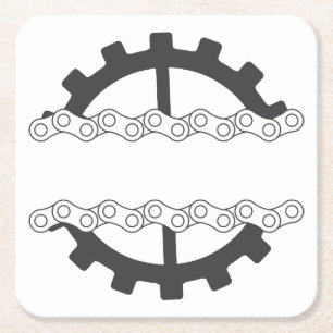 Bike Chain Gear Square Paper Coaster