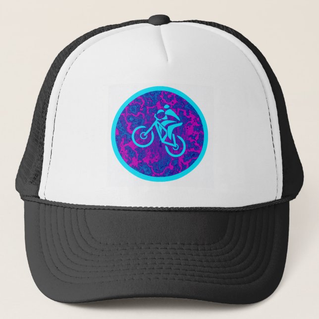 Bike Cross Wind Trucker Hat (Front)