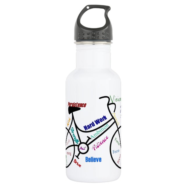 Bike Custom Name Cycle Sport, Biking, Motivational 532 Ml Water Bottle (Front)