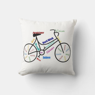 Bike, Cycle, Motivational Words Cushion