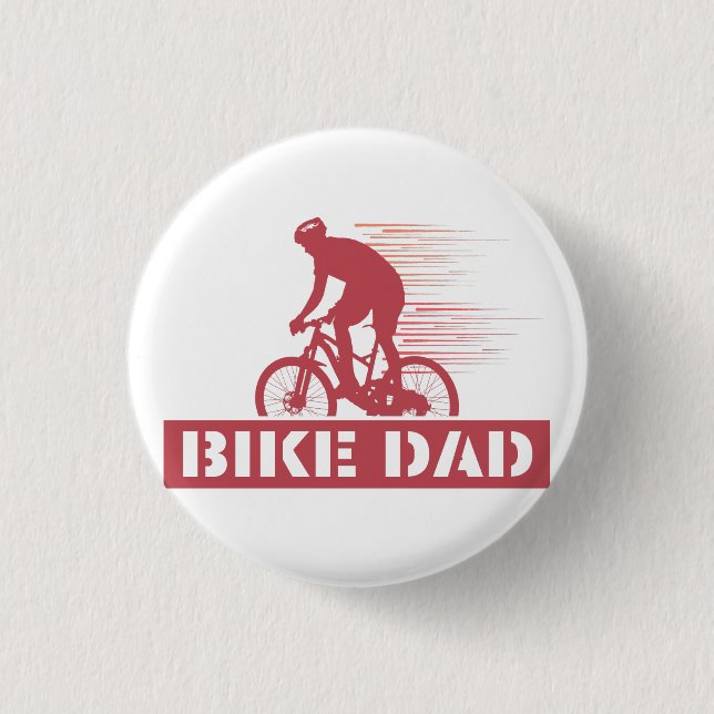 Bike Dad 3 Cm Round Badge (Front)
