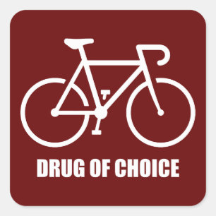 Bike, Drug Of Choice Square Sticker