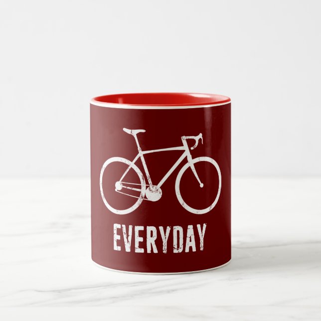 Bike Everyday Two-Tone Coffee Mug (Center)