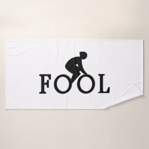 Bike Fool - Cyclist Fan Gift Bath Towel