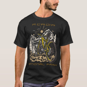 Bike Forest Acadia National Park Souvenir Hiking T-Shirt