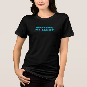 Bike Girl Irony turquoise Tri-Blend Shirt