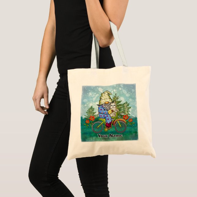Bike gnome tote bag (Front (Product))