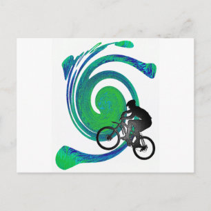 BIKE GREEN GENE POSTCARD
