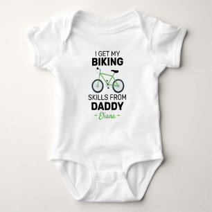 Bike I Get My Biking Skills from Daddy - Biking Baby Bodysuit