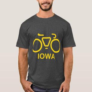 Bike Iowa Cycling Iowa College Theme T-Shirt