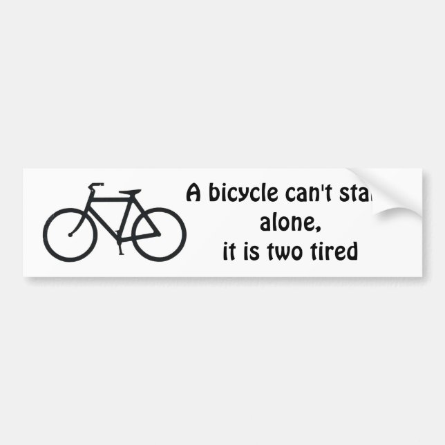 Bike joke bumper sticker (Front)