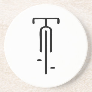 Bike logo minimal Retro, Cycling and Bicycle Lover Coaster