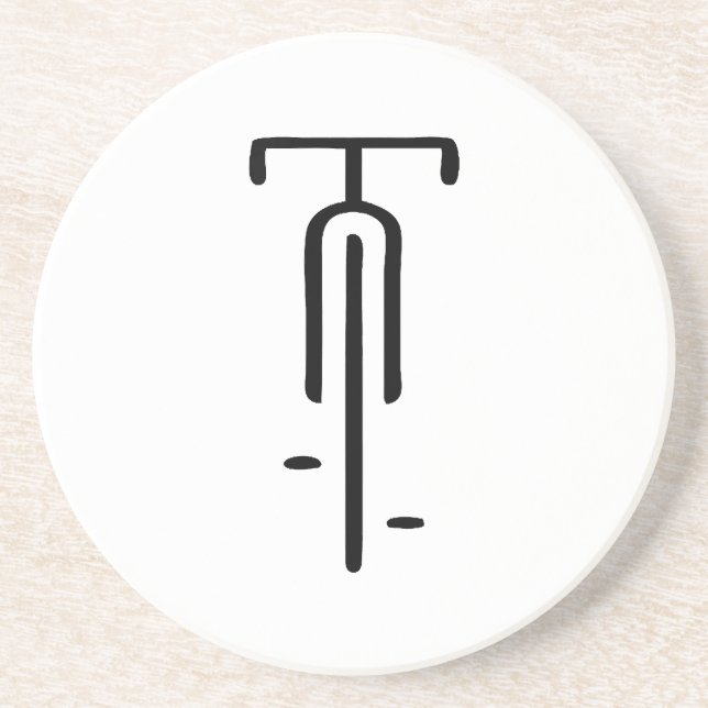 Bike logo minimal Retro, Cycling and Bicycle Lover Coaster (Front)