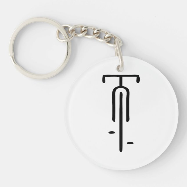 Bike logo minimal Retro, Cycling and Bicycle Lover Key Ring (Front)