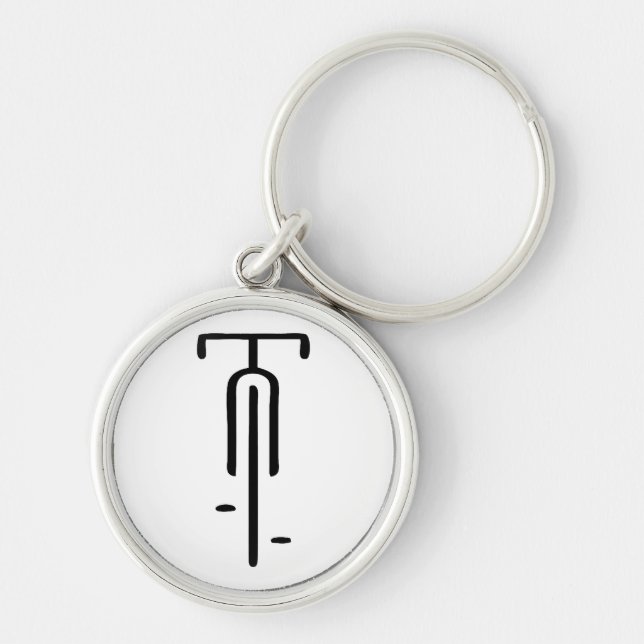 Bike logo minimal Retro, Cycling and Bicycle Lover Key Ring (Front)