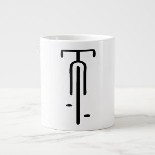 Bike logo minimal Retro, Cycling and Bicycle Lover Large Coffee Mug