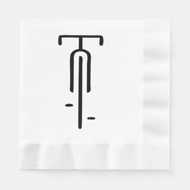 Bike logo minimal Retro, Cycling and Bicycle Lover Napkin (Front)