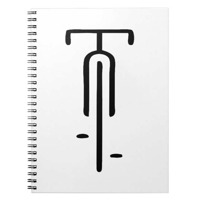 Bike logo minimal Retro, Cycling and Bicycle Lover Notebook (Front)