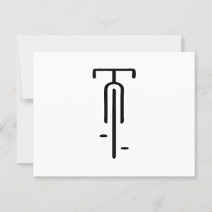 Bike logo minimal Retro, Cycling and Bicycle Lover RSVP Card