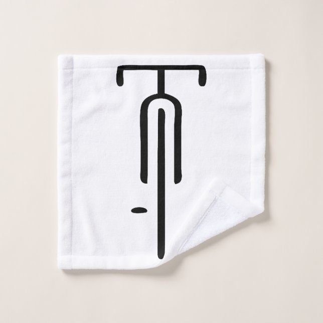 Bike logo minimal Retro, Cycling and Bicycle Lover Wash Cloth (Wash Cloth)