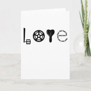 BIKE LOVE RACING BIKE PARTS Funny Cycling Bicycle Card