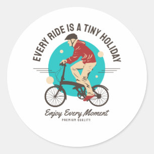 Bike Lover - Enjoy Every Moment Classic Round Sticker