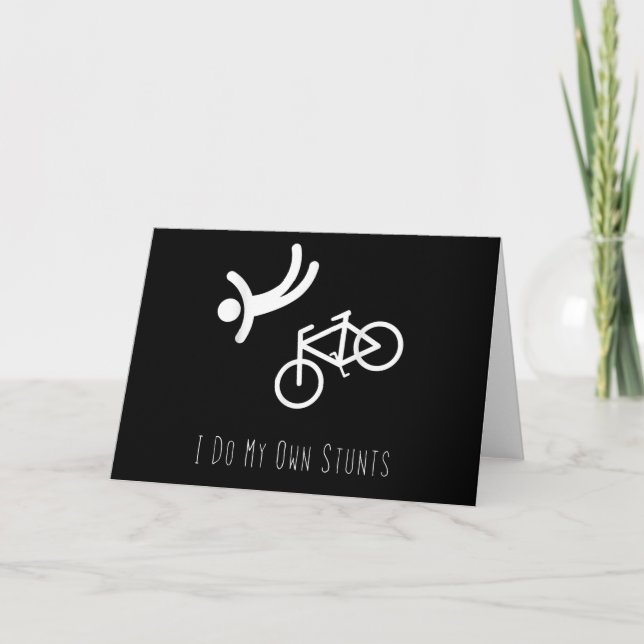 bike lover  - i do my own stunts bmx cycling gift card (Front)