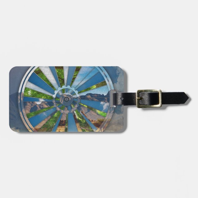 Bike Mandala Luggage Tag (Front Horizontal)