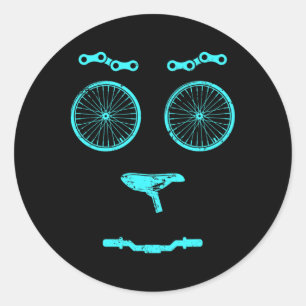 Bike Mountain Biking Cyclist Gift Bicycle Classic Round Sticker