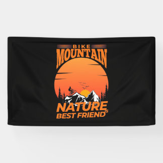 Bike Mountain Nature Is Best Friend Banner