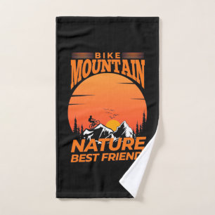 Bike Mountain Nature Is Best Friend Hand Towel