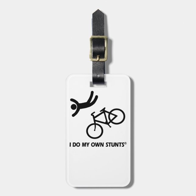Bike My Own Stunts Luggage Tag (Front Vertical)