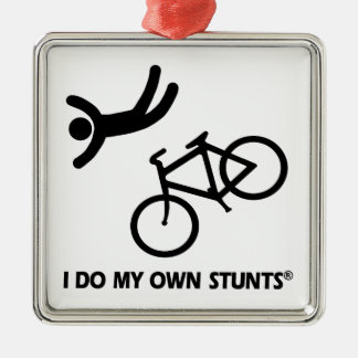 Bike My Own Stunts Metal Ornament