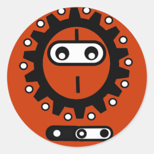 Bike ninja Icon Classic Round Sticker