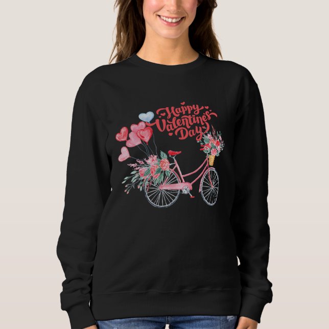 Bike of love and s Valentines Day Sweatshirt (Front)