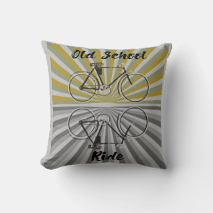 bike old school ride, retro bike, nerd, vintage cushion