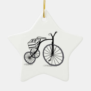 Bike on 3 wheels ceramic tree decoration